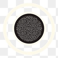 Abstract circle png shape, transparent background