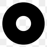 Black ring png shape, transparent background