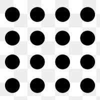 Dotted pattern square png shape, transparent background