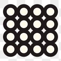 Dotted pattern square png shape, transparent background