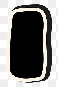 Black rectangle shape png, transparent background