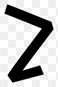 Black zigzag line png, transparent background