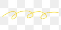 Abstract yellow line png, transparent background