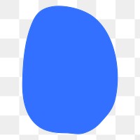 Png blue abstract blob shape, transparent background