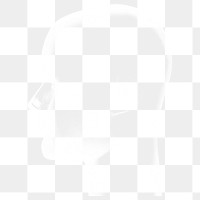 Bald man's head png, transparent background