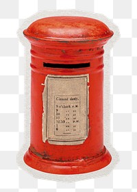 PNG postbox piggy bank, transparent background