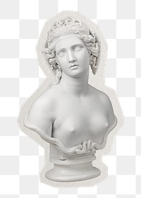 PNG aesthetic Medusa sculpture, transparent background