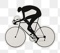 PNG Redlands bicycle classic sticker with white border,  transparent background 