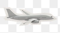 PNG 3D airplane sticker  white border, air travel vehicle, transparent background