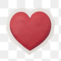 PNG heart sticker  white border,  transparent background