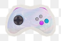 PNG game controller sticker with white border, transparent background