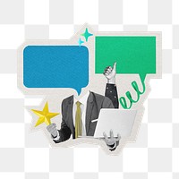 Digital marketing png  sticker, paper cut on transparent background