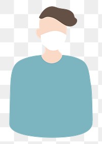 Sick man png illustration, transparent background