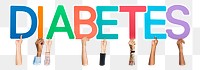 Diabetes word png element, transparent background