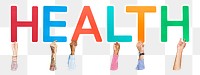 Health word png element, transparent background