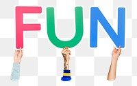 Fun word png element, transparent background