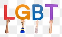 LGBT word png element, transparent background