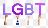 LGBT word png element, transparent background