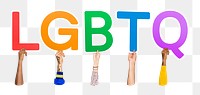 LGBTQ word png element, transparent background