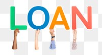 Loan word png element, transparent background