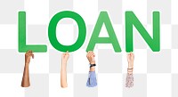 Loan word png element, transparent background