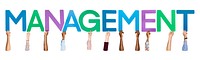 Management word png element, transparent background