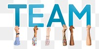 Team word png element, transparent background