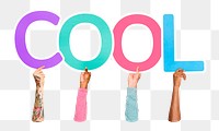 Cool word png element, transparent background