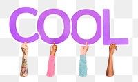 Cool word png element, transparent background