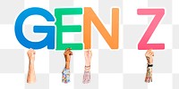 Gen Z word png element, transparent background