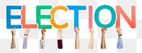 Election word png typography, transparent background