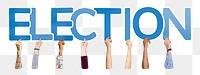 Election word png typography, transparent background