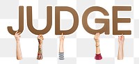 Judge word png typography, transparent background