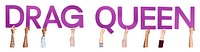 Drag queen word png element, transparent background