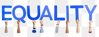 Equality word png element, transparent background