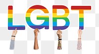 LGBT word png element, transparent background