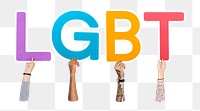 LGBT word png element, transparent background