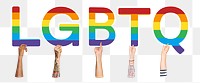 LGBTQ word png element, transparent background