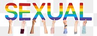 Sexual word png element, transparent background