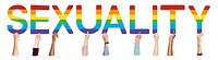 Sexuality word png element, transparent background