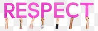 Respect word png element, transparent background