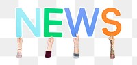 News word png element, transparent background