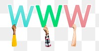 Www word png element, transparent background