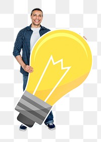 Creative idea png element, transparent background