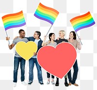 LGBT png element, transparent background