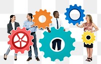 Business teamwork png element, transparent background