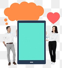 Dating app png element, transparent background