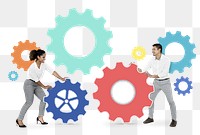 Business teamwork png element, transparent background