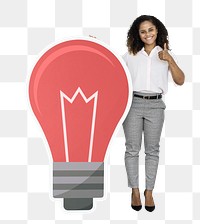 Creative businesswoman png element, transparent background