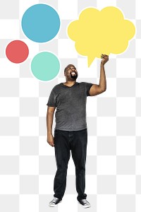 Speech bubble png element, transparent background